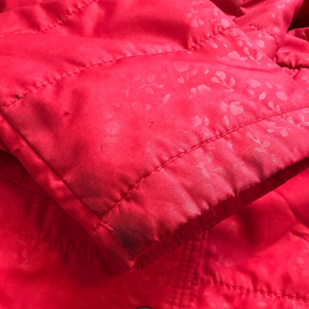 Columbia Pinkish Red Leaf Pattern Fall Jacket - Picture 8 of 9